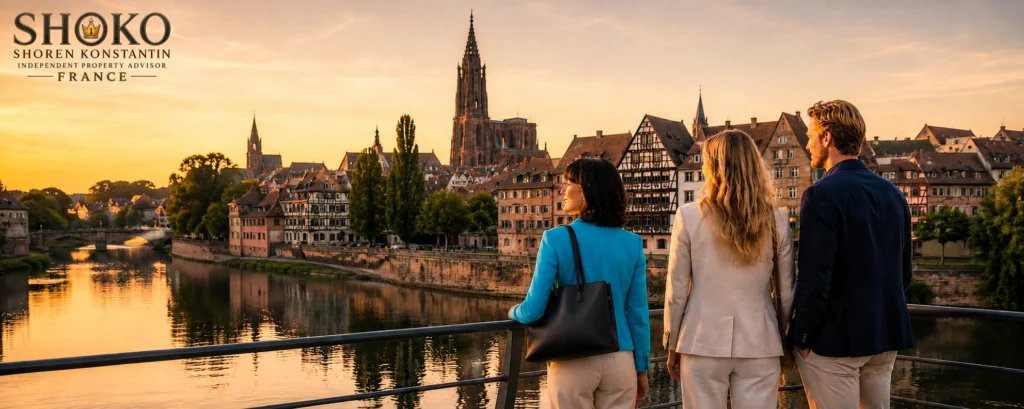 SHOKO recherchiert am Schreibtisch in Straßburg aktuelles Marktwissen, strasbourg.life als Wissensplattform statt Portal. SHOKO nimmt sich Zeit für Ihre Fragen.